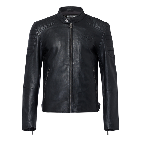 Leather Jacket ”Logo” with a Hood | Rammstein-Shop