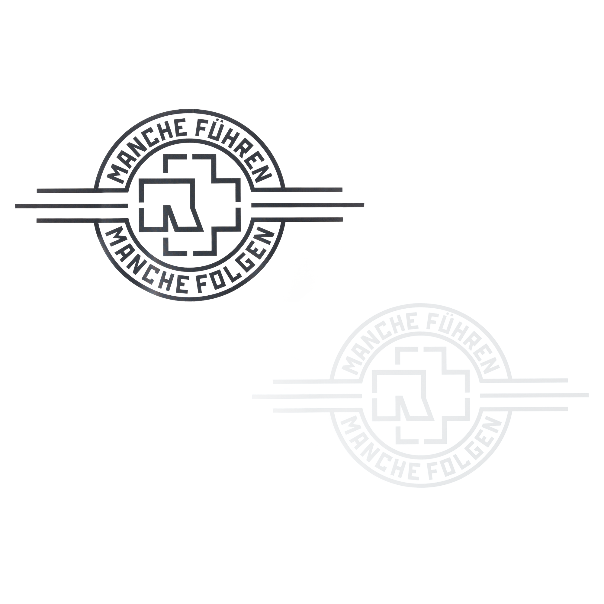 Autocollant Rammstein "Manche Führen Manche Folgen" - 69x38 Cm, Noir, Officiel, Pour Voiture/mur
