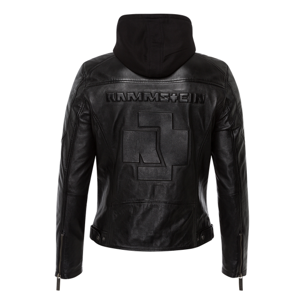 Leather Jacket ”Logo” with a Hood | Rammstein-Shop Leather Jacket ”Logo” with a Hood | Rammstein-Shop