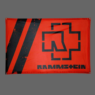 Flag Rammstein on шёлке, 90 х135 cm-for manual древка flag