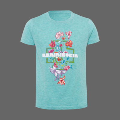 Kids T-shirt ”Blumen” *heather green 